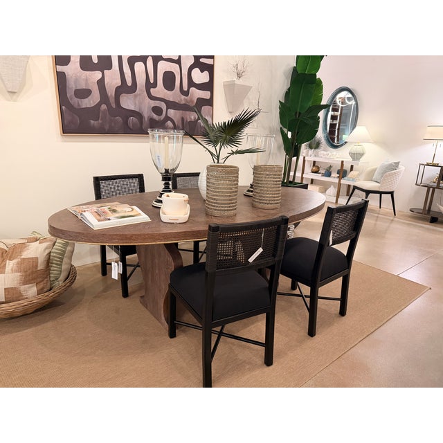 Baker Furniture Company Baker Oval Wood Dining Table For Sale - Image 4 of 6