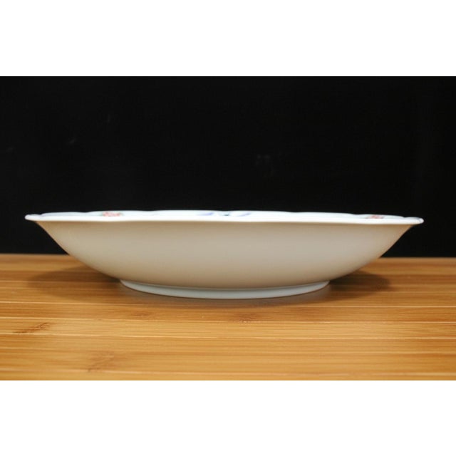 Japanese Porcelain Arita Imari Charger Plate With Beautiful Tree & Flower Design For Sale In Portland, OR - Image 6 of 7