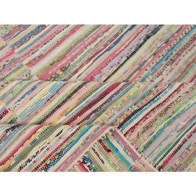 Galerie Shabab Collection Vintage American Rag Rug For Sale - Image 9 of 10