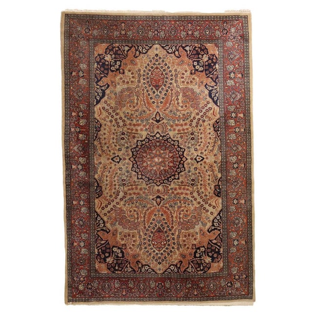 Lahore Cotton Wool Thin Knot Rug, India For Sale - Image 12 of 12