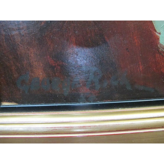 Paint George Rich Gilt Framed Nude Female Portrait Bathing Woman Oil Painting For Sale - Image 7 of 8