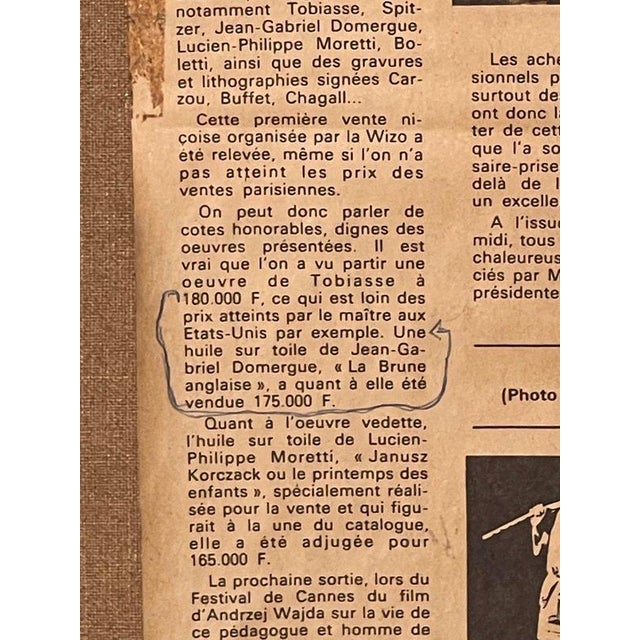 Jean-Gabriel Domergue, The English Brunette, Oil on Canvas For Sale - Image 11 of 13