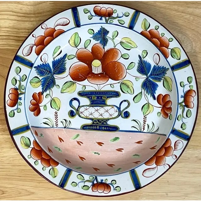 Ceramic Late 19th Century Gaudy Dutch 'Urn' Pattern 10' Plates - Set of 4 For Sale - Image 7 of 12