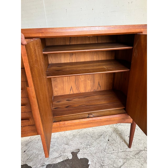 Mid-Century Modern Mid Century Modern Large Danish Teak Credenza For Sale - Image 3 of 8