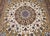 Vintage Persian Tabriz Square Area Rug, Hand-Knotted Wool & Silk, Fine Medallion Floral Pattern, Ivory & Brown, 7x7 For Sale - Image 10 of 16