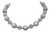 Vintage 1950s Signed Napier Single Strand Grey Moonglow Beaded Necklace For Sale