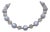 Vintage 1960s Signed Napier Single Strand Grey Moonglow Beaded Necklace For Sale