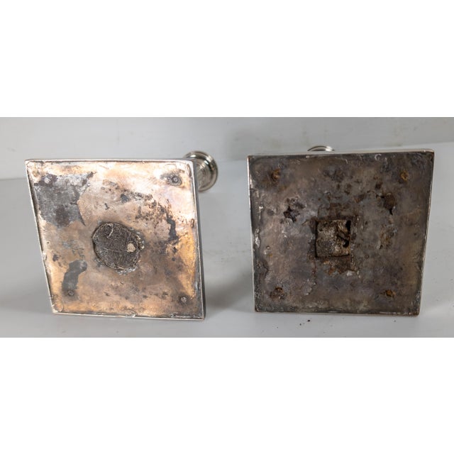 19th Century Pair of English George III Sheffield Silverplate Candlesticks For Sale - Image 10 of 12