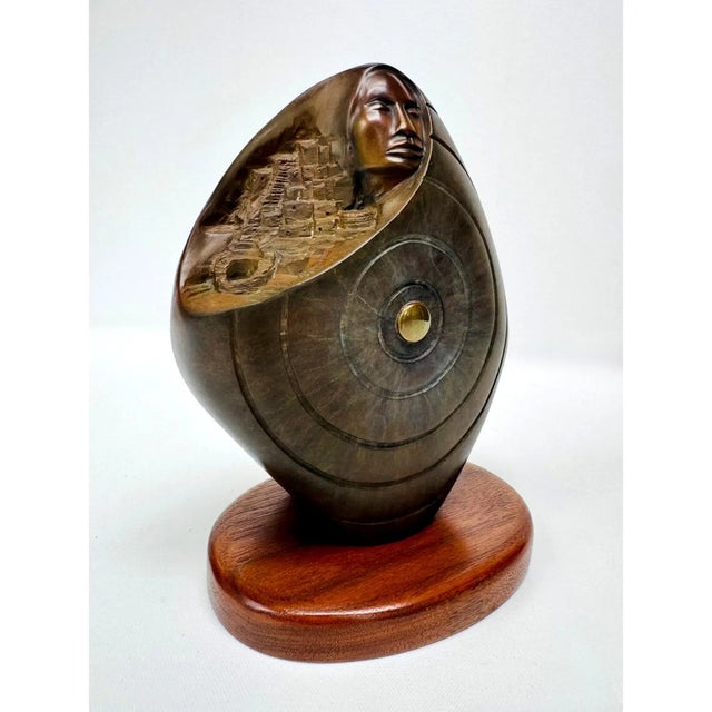 Limited-edition bronze sculpture by noted Picuris Pueblo and Diné artist Robert Dale Tsosie, numbered 7 of 35 and mounted...