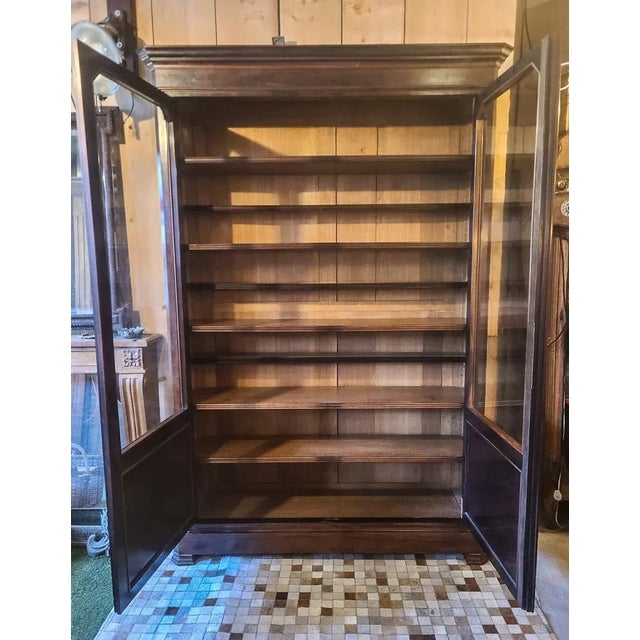 Large Walnut Veneer & Oak Cabinet For Sale - Image 6 of 16