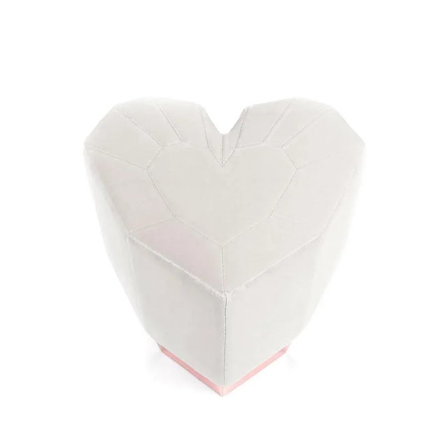 Metal Mustard Queen Heart Stool by Royal Stranger For Sale - Image 7 of 9