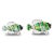 The Rialto Green Glass Fish Set includes large and small glass sculptures created in the Venetian tradition of...