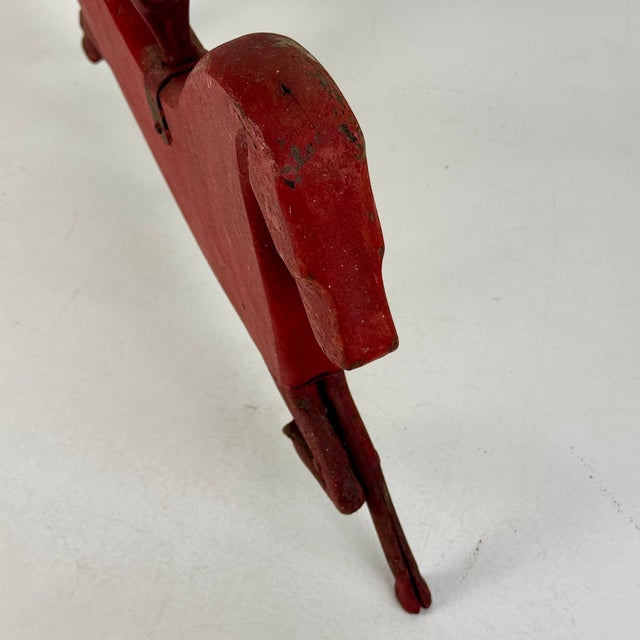 Mystery Vintage Galloping Red Horse Objet d'Art of Possible Carnival Fairground Origin For Sale - Image 16 of 18