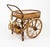 Wood Midcentury French Riviera Serving Bar Cart in Bamboo and Rattan, Italy, 1950s For Sale - Image 7 of 18