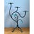 Mid-Century Modern Vintage Floral Metal Candle Holder For Sale - Image 3 of 12