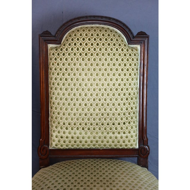 Napoleon III Chair in Walnut, Set of 8 For Sale - Image 9 of 12