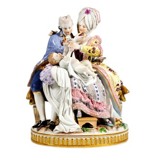 Rococo The Happy Parents Genre Group attributed to M.V. Acier for Meissen, Germany, 1924-1934 For Sale
