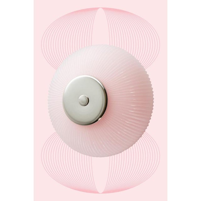 Metal Nickel Soft Rose Opal Glass Candy Eyes Wall Lamp by Magic Circus Editions For Sale - Image 7 of 12