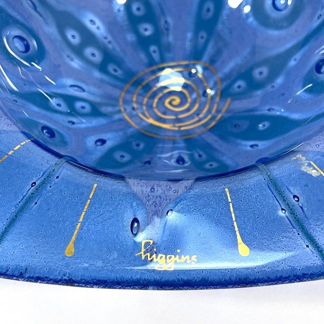 Blue Higgins Fused Glass Tidbit Tray For Sale - Image 8 of 9