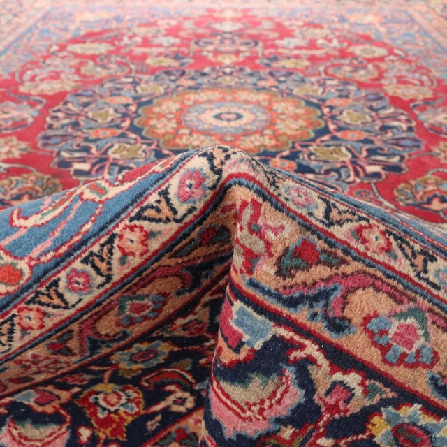 Antique Middle Eastern Tabriz Rug in Cotton & Wool For Sale - Image 9 of 11