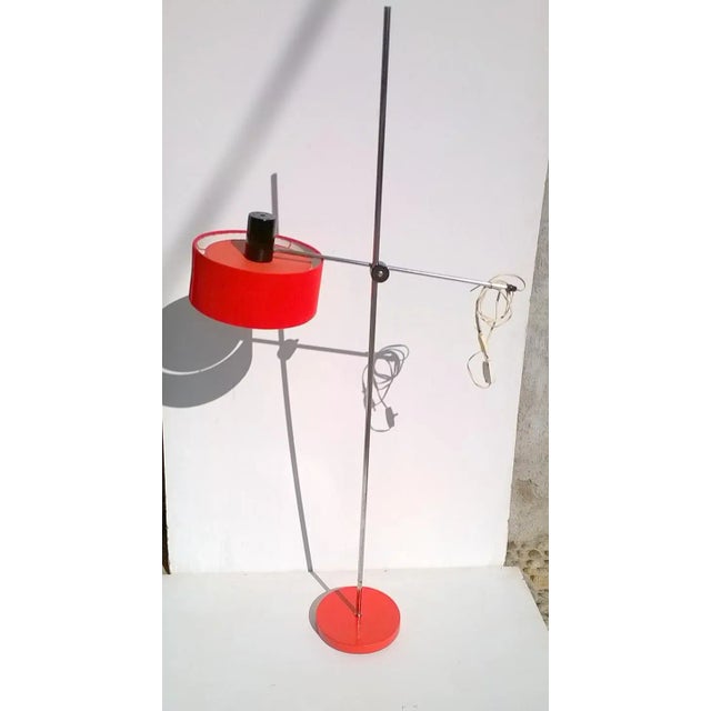 Mid-Century Modern Red Floor Lamp from Stilux, 1960s For Sale - Image 3 of 6