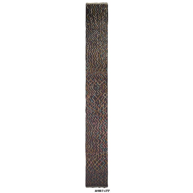 2020s 2020s Hand Knotted Marrakesh Runner. 03' X 27'2" For Sale - Image 5 of 5
