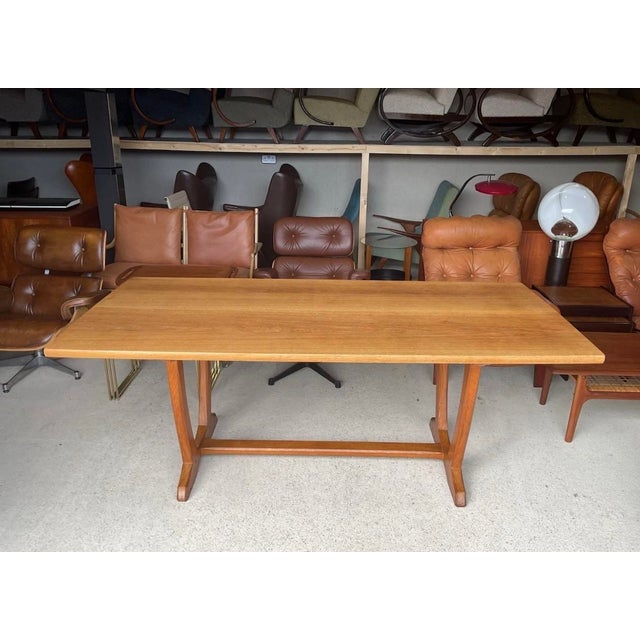 Arts & Crafts Cotswold School Oak Dining Table by Edward Barnsley For Sale - Image 12 of 18