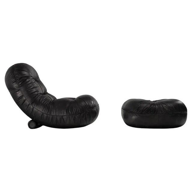 Set of Tumble Chair and Ottoman by Adriano Piazzesi for Tre D, Italy, 1973 For Sale - Image 17 of 17