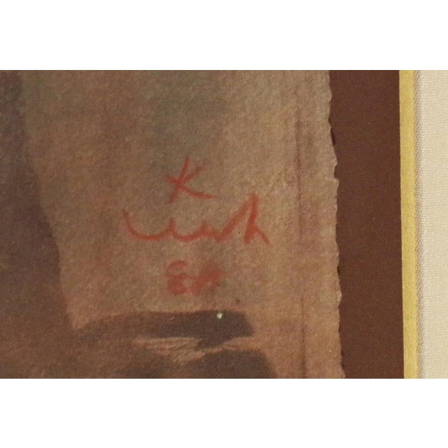 1980s "Forest" Aquatint Etching of a Forest Landscape by Kaiko Moti, Framed For Sale - Image 4 of 7