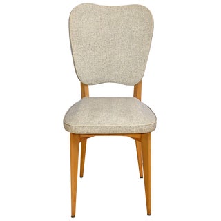 Vintage Beech and Faux Leather Chairs, 1960, Set of 8 For Sale