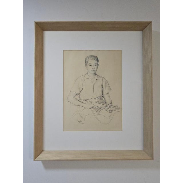 Antoni Tàpies, Self-Portrait, 1954, Pencil Drawing For Sale - Image 16 of 17