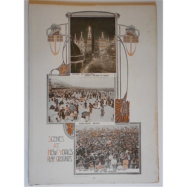 Realism Antique "Scenes of New York Playgrounds" Print For Sale - Image 3 of 3