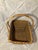 American Vintage American Made Basket. Handwoven Large Natural Market Basket With a Classic Rectangular Shape and Arched Handles. Rustic and Elegant For Sale - Image 3 of 11