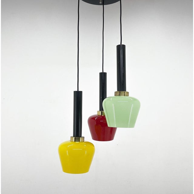 Mid-Century Italian Modern Colourful Cascade Pendant Light, 1970s For Sale - Image 12 of 15