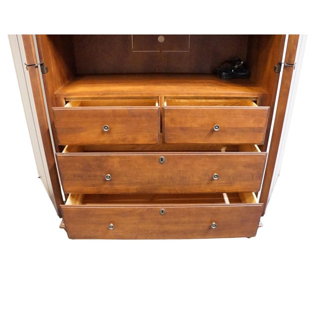 Durham Furniture Saville Row Collection Solid Cherry Early American 46" Clothing Storage Armoire 980-160 For Sale In Kansas City - Image 6 of 14