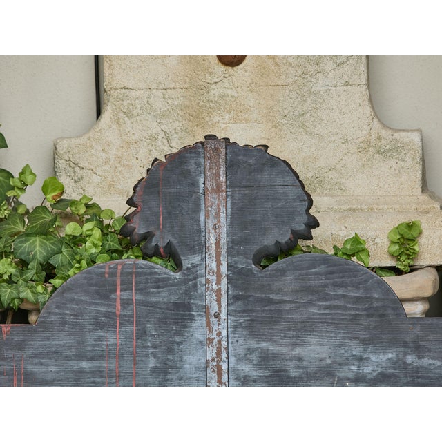 English 19th Century Brass and Mirror Architectural Element with Floral Decor For Sale - Image 4 of 12