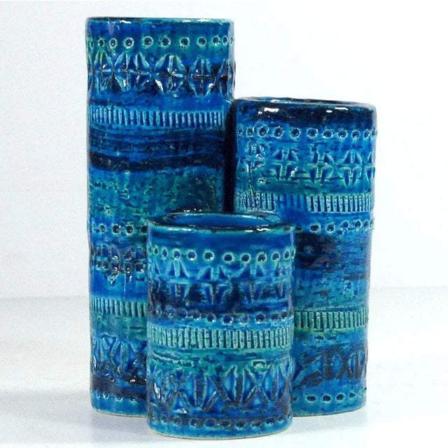 Ceramic Italian Triple Ceramic Desk Organizer from Bitossi, 1960s. For Sale - Image 7 of 9