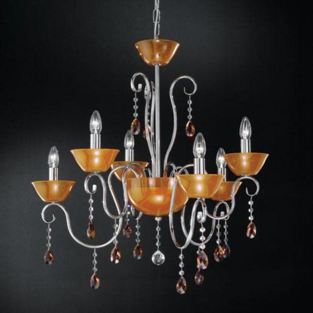 Black Diva 12 Lights Chandelier in Polished Chrome and Crystal by Aggiolight For Sale - Image 8 of 15