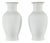 Pair of Classic White Porcelain Vases with Timeless Elegance For Sale