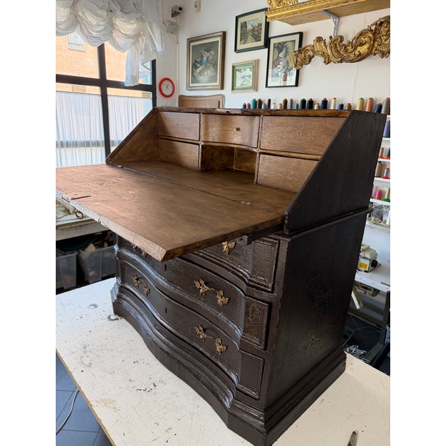 Antique Secretaire with 3 Drawers, 1760 For Sale - Image 3 of 16