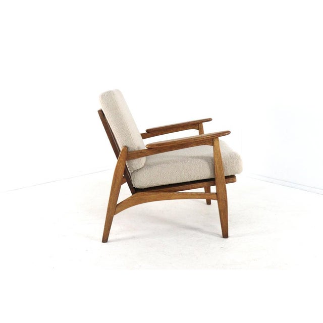 Beige Bernhout Armchair in Wood & Upholstery For Sale - Image 8 of 9