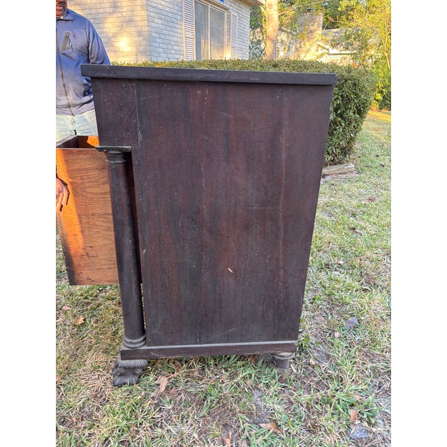Gothic Antique Empire Flame Mahogany Sideboard Buffet 1800s For Sale - Image 3 of 4