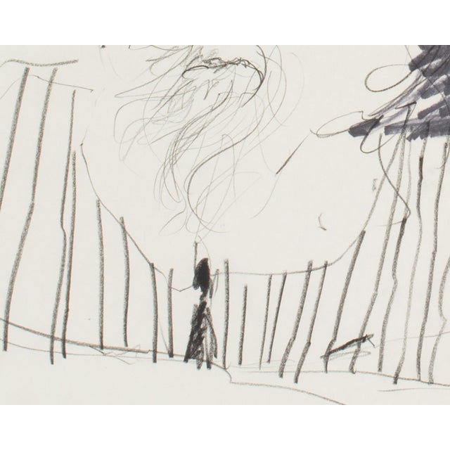 Abstract Mixed Media Portrait Drawing by James L. Bruch For Sale - Image 4 of 8