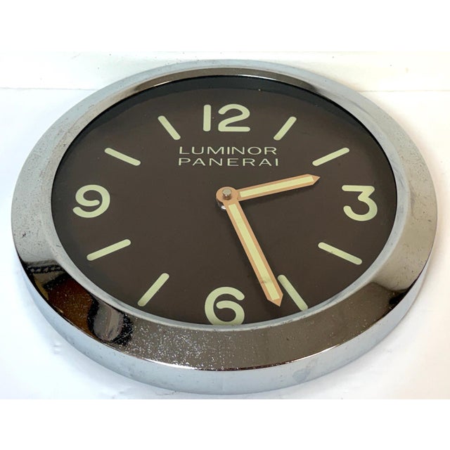 Panerai Luminor Dealer Fixture Wall Clock, Swiss Made Promotional Display—Working Italy / Switzerland, Late 20th–Early...