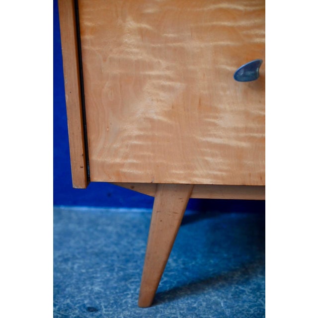 Rockabilly Style Bedside Table with Compass Legs, 1950s For Sale - Image 9 of 12