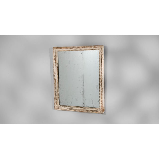 19th Century France Cream Wood Mirror For Sale - Image 10 of 10