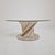 1980s Italian Flower Coffee Table in Travertine with Facet-Cut Round Plate, 1980s For Sale - Image 5 of 16