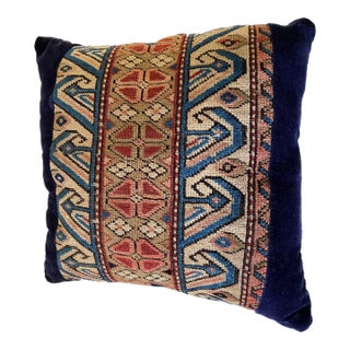 19th Custom Made Antique Lumbar Malayer Pillow 14.5." W For Sale