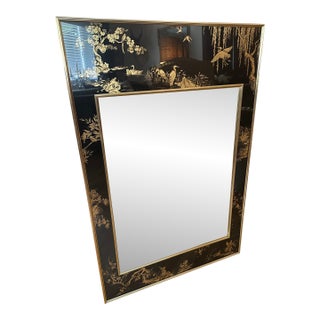 LaBarge 1984 Chinoiserie Verre Eglomise Mirror For Sale