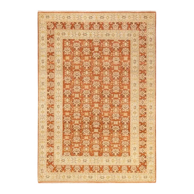 Mogul, One-of-a-Kind Hand-Knotted Area Rug in Brown, 6' 1" x 8' 10" For Sale